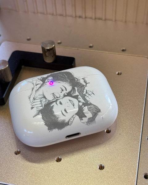 Children engraved onto an AirPods case
